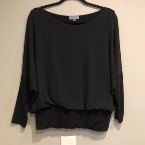 Joseph A Bubble Hem Draped Top L